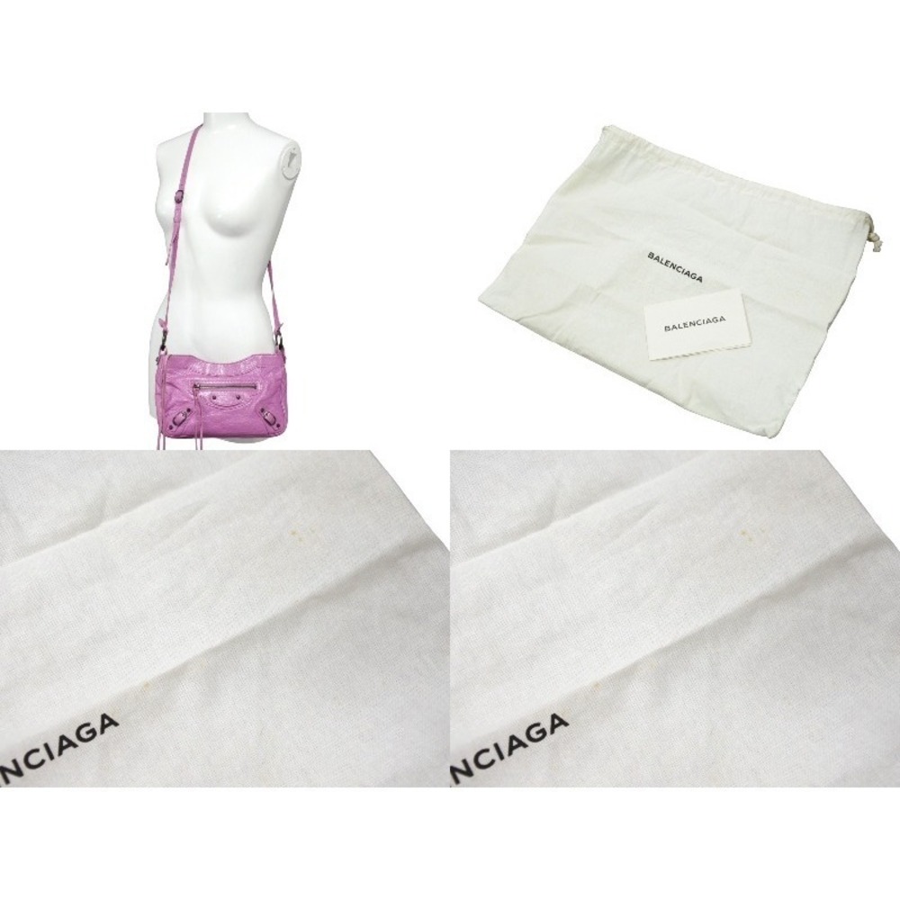 BALENCIAGA Classic The Hip Shoulder Bag Pink Leather - Picture 10 of 10